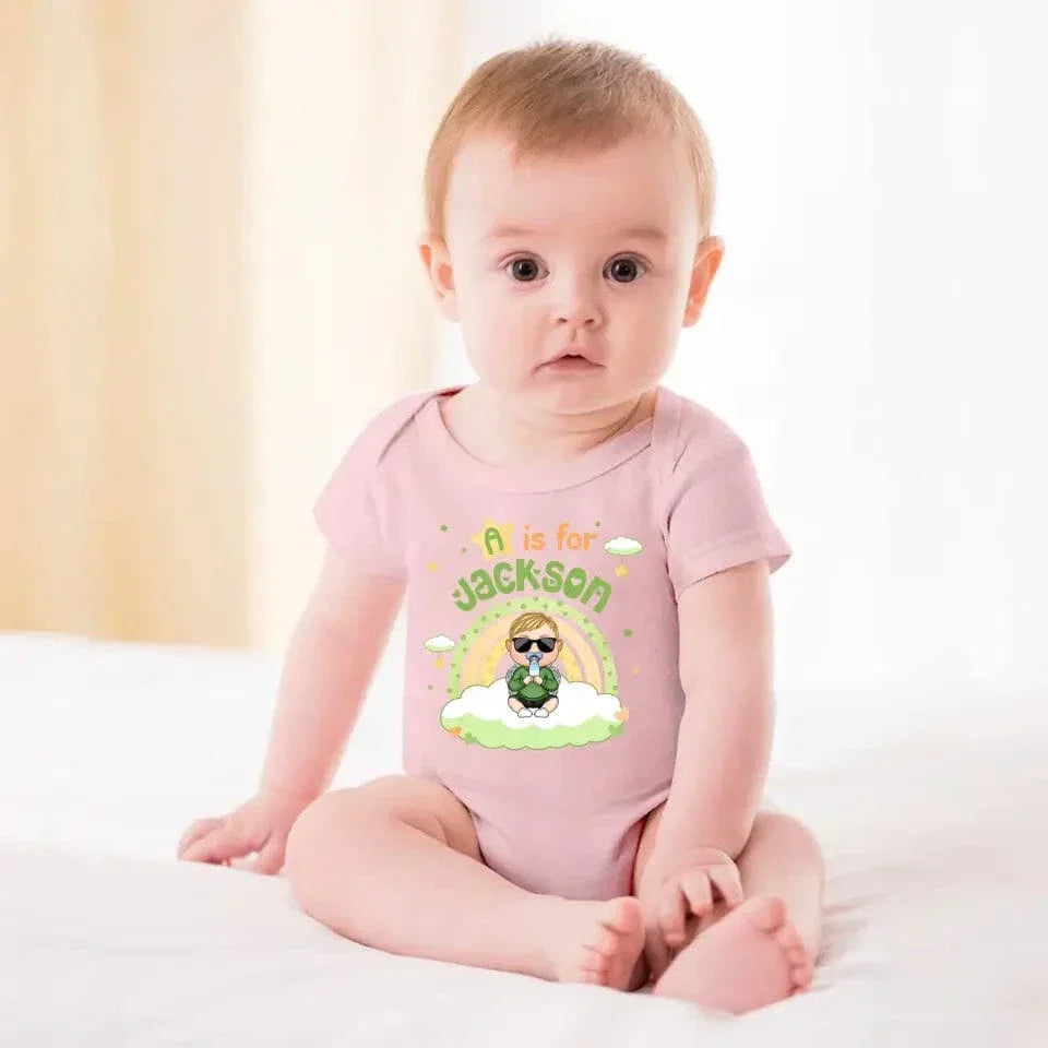 Baby Alphabet - Gift For Children, Grandkids - Personalized Baby Onesie - Joliny