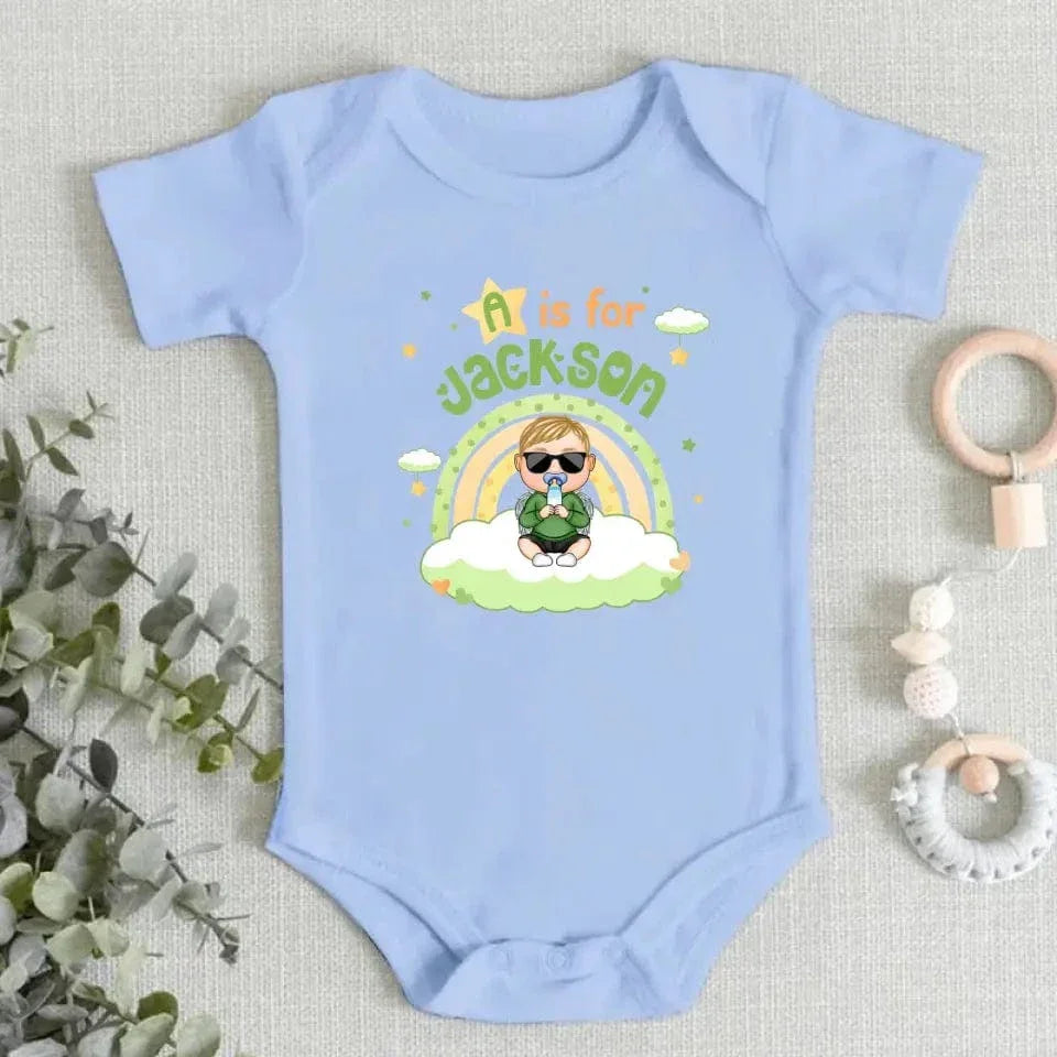 Baby Alphabet - Gift For Children, Grandkids - Personalized Baby Onesie - Joliny