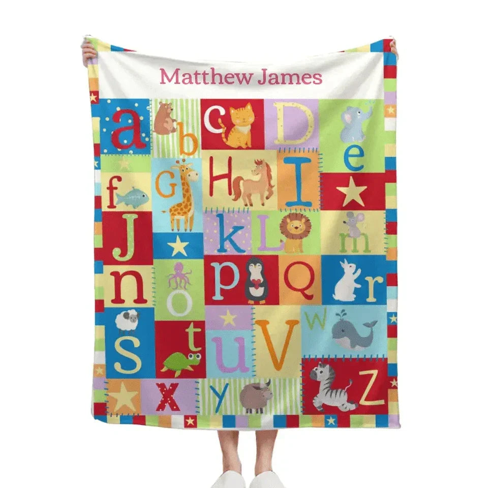 Baby Name Customized Alphabet Blanket Gifts for Kids - Joliny