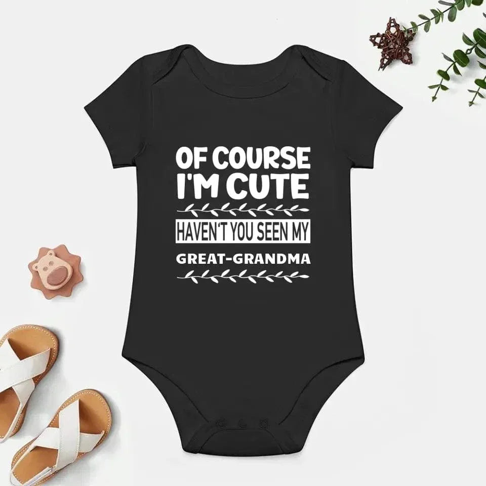 Baby Short Sleeve Onesies - My Great-Grandma - Joliny