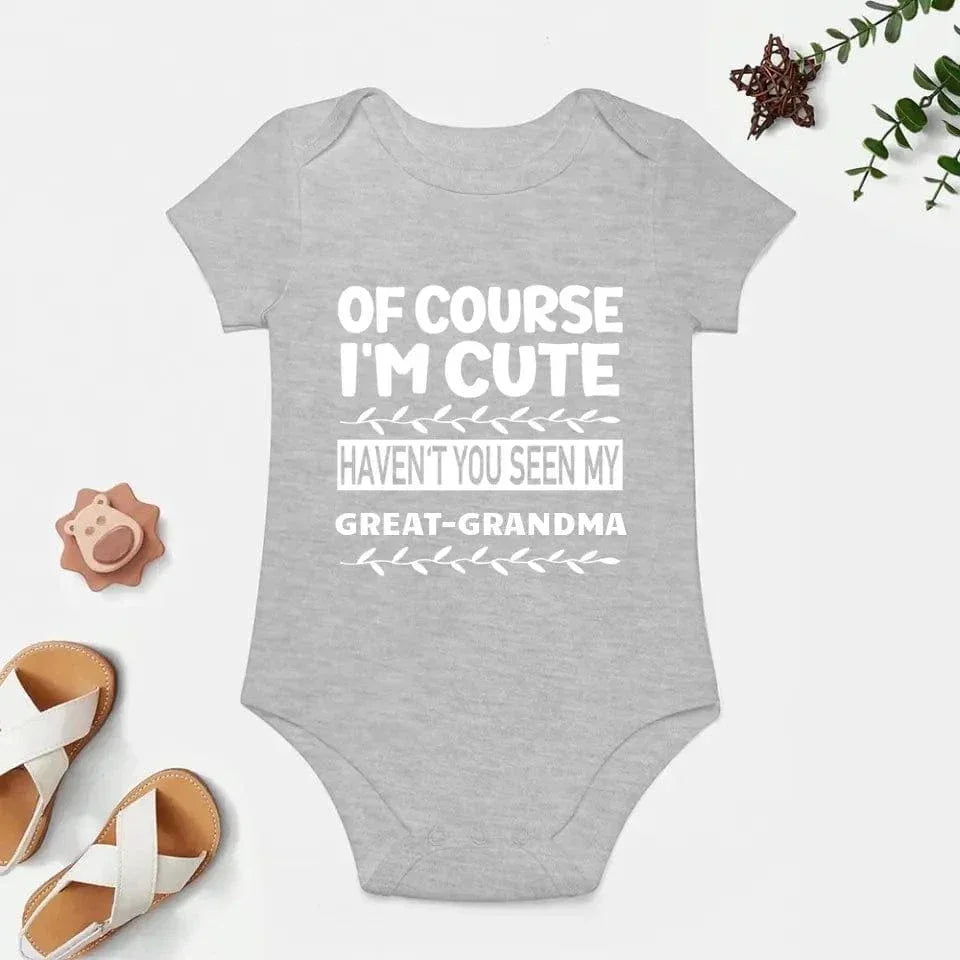 Baby Short Sleeve Onesies - My Great-Grandma - Joliny
