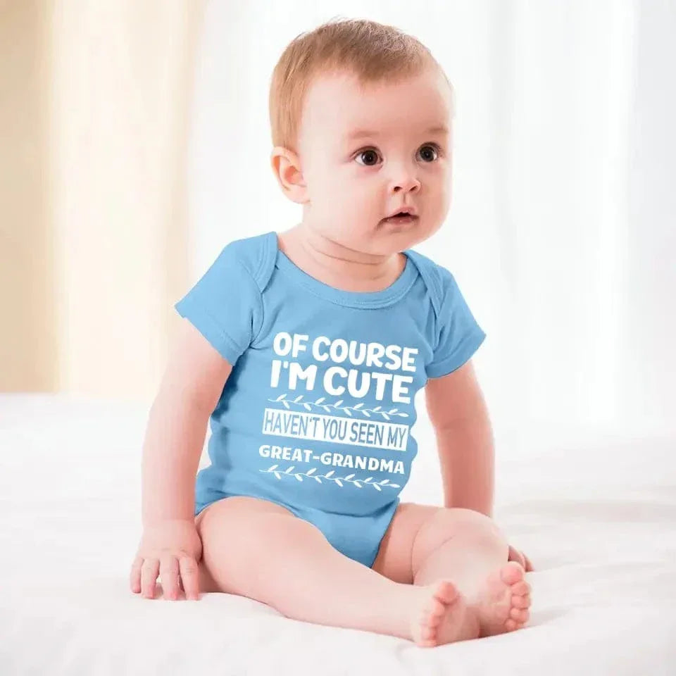 Baby Short Sleeve Onesies - My Great-Grandma - Joliny