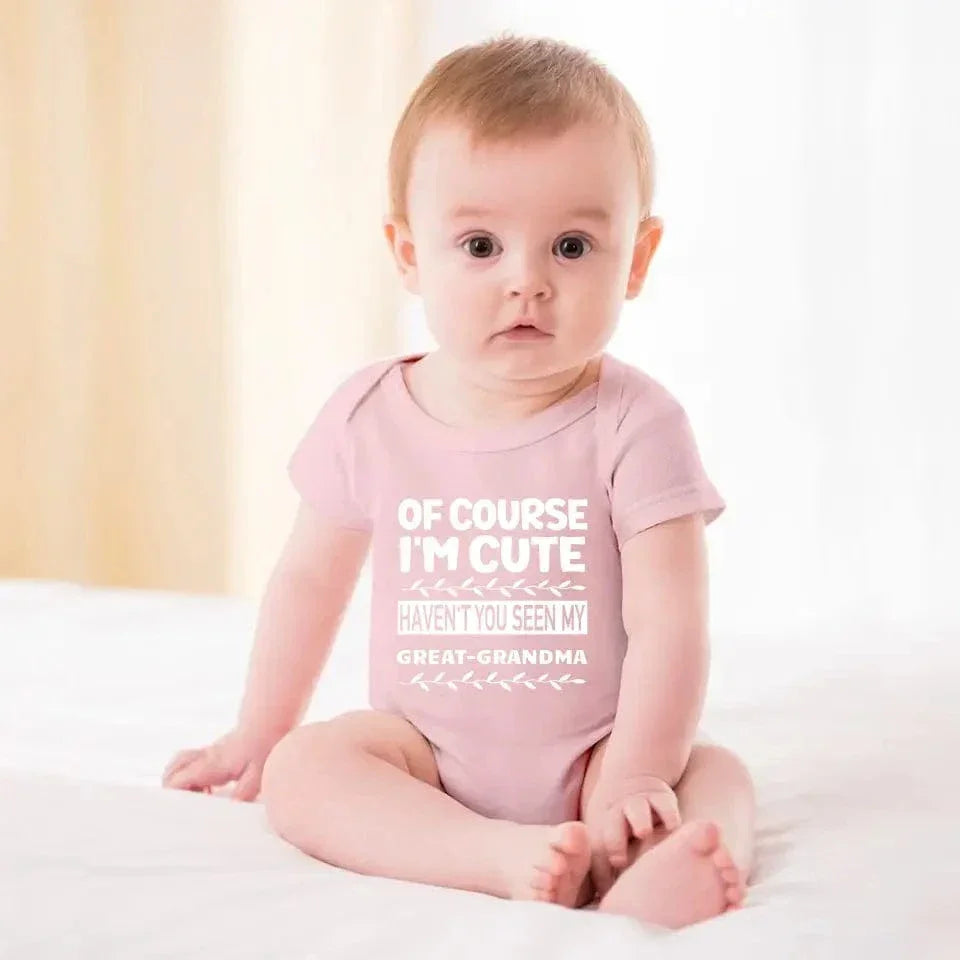Baby Short Sleeve Onesies - My Great-Grandma - Joliny