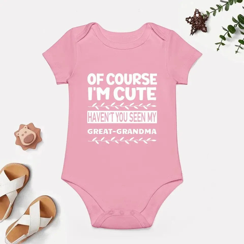 Baby Short Sleeve Onesies - My Great-Grandma - Joliny