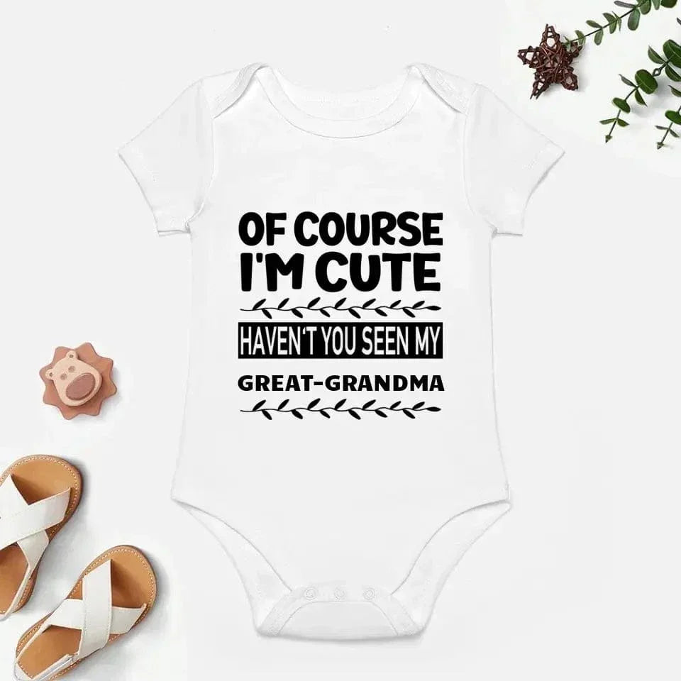 Baby Short Sleeve Onesies - My Great-Grandma - Joliny