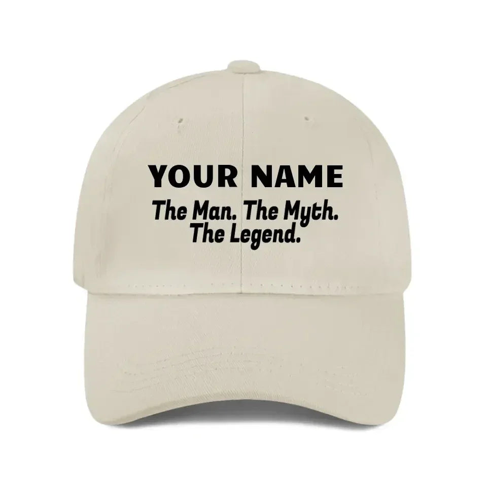 Man Myth Legend, Name Customized Baseball Cap Mesh Cap - Joliny