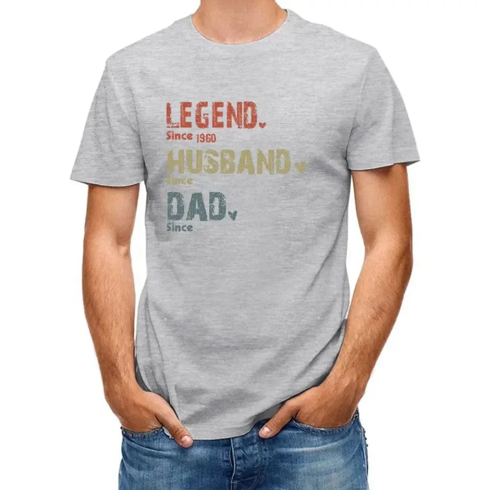 Family Personalized Custom Unisex T-shirt Hoodie - Legend, Husband, Dad And Papa Since - Joliny