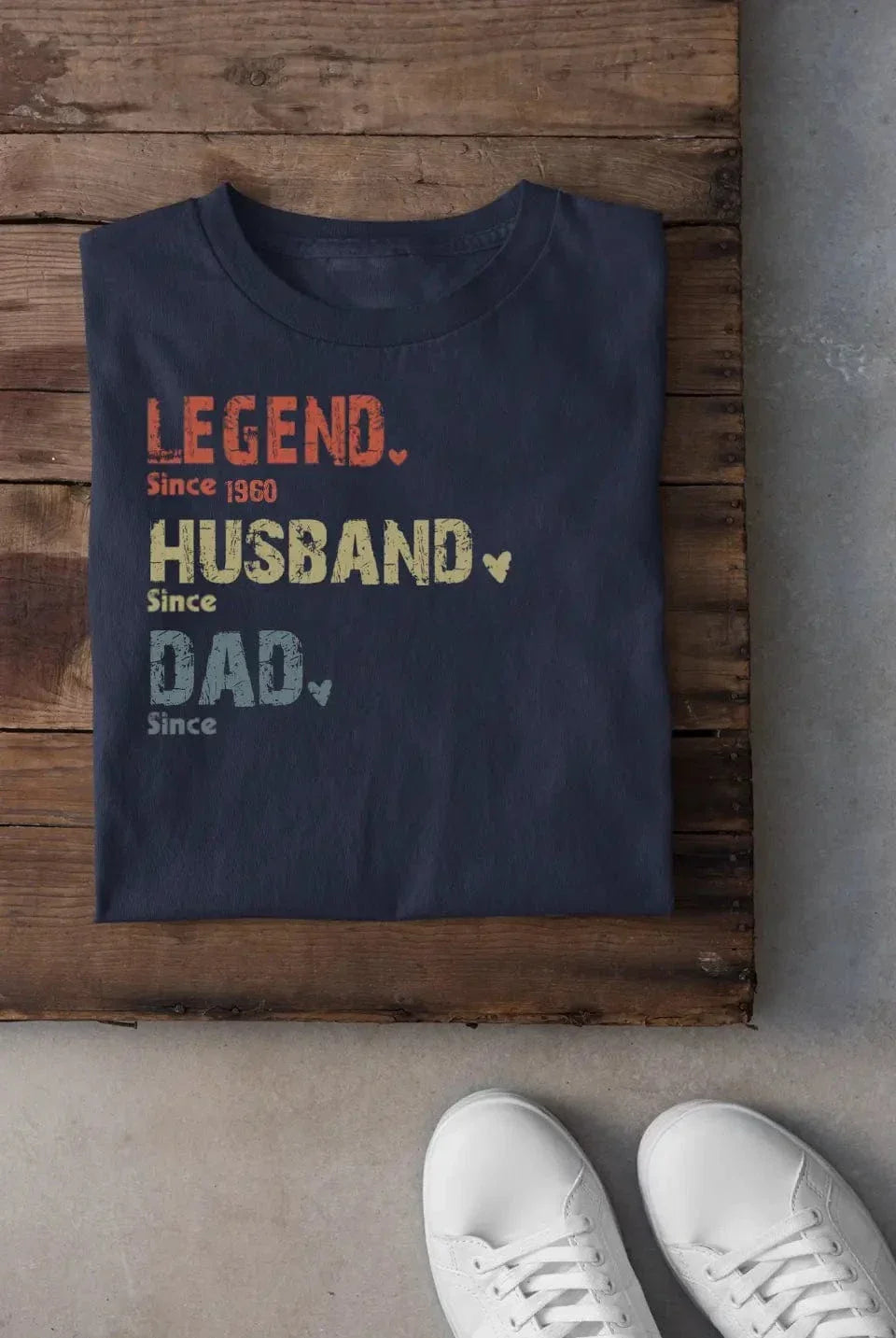 Family Personalized Custom Unisex T-shirt Hoodie - Legend, Husband, Dad And Papa Since - Joliny