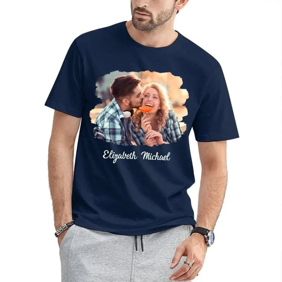 Custom Photo The Beginning Of Forever - Couple Personalized Custom Unisex T-shirt, Hoodie - Joliny