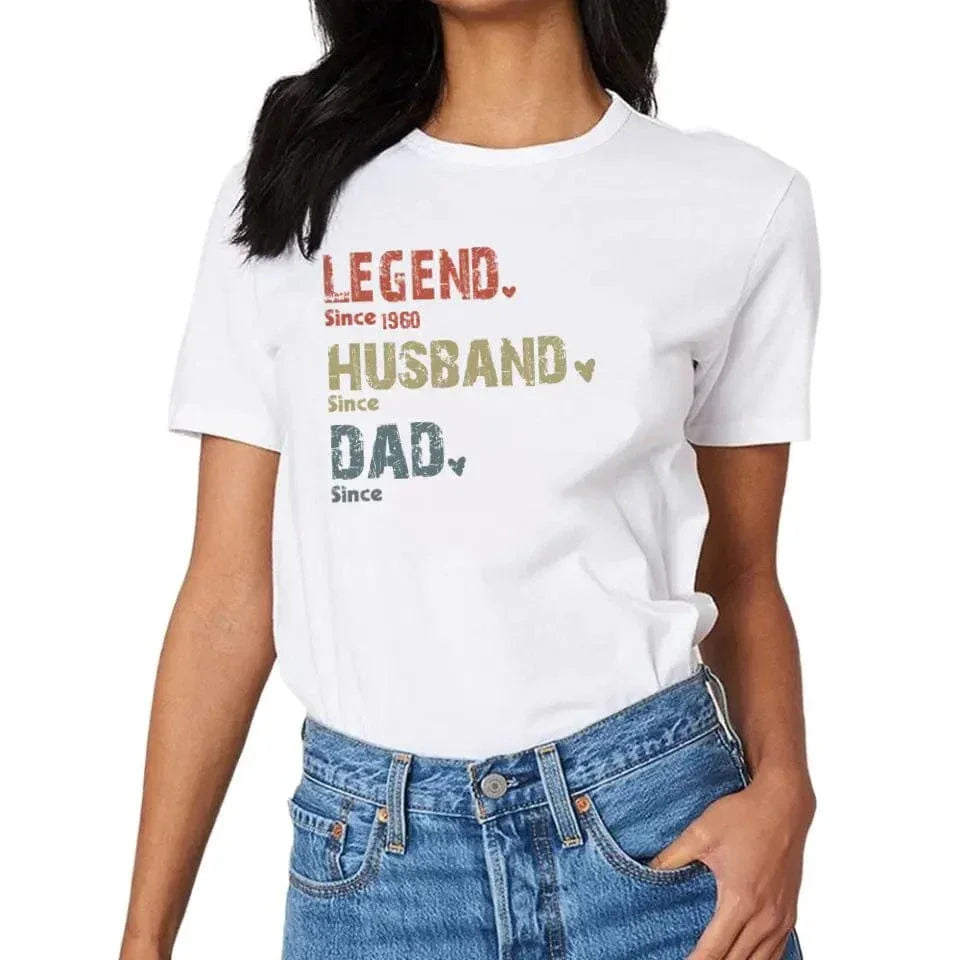 Family Personalized Custom Unisex T-shirt Hoodie - Legend, Husband, Dad And Papa Since - Joliny