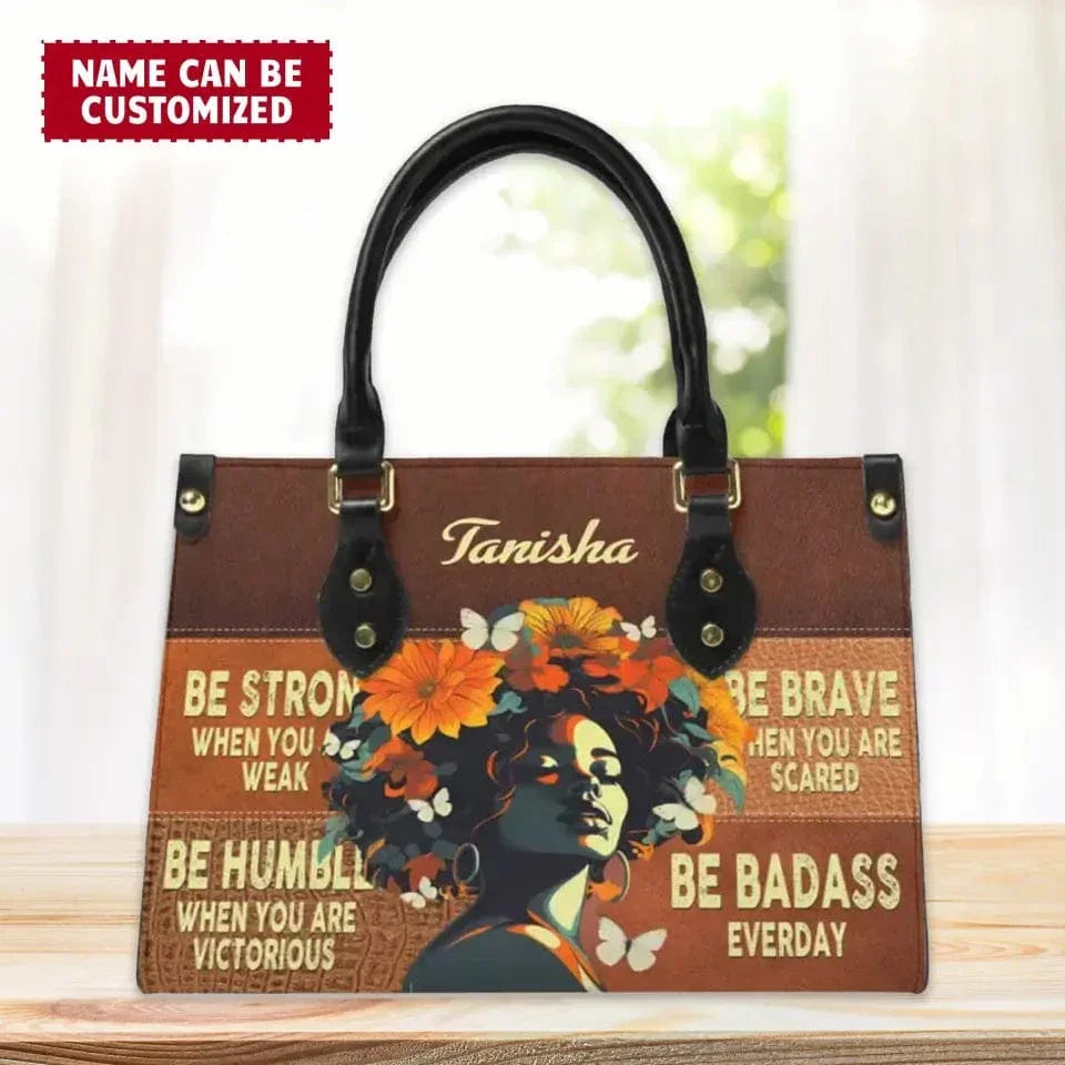 Be Badass Everyday - Personalized Leather Bag - Joliny