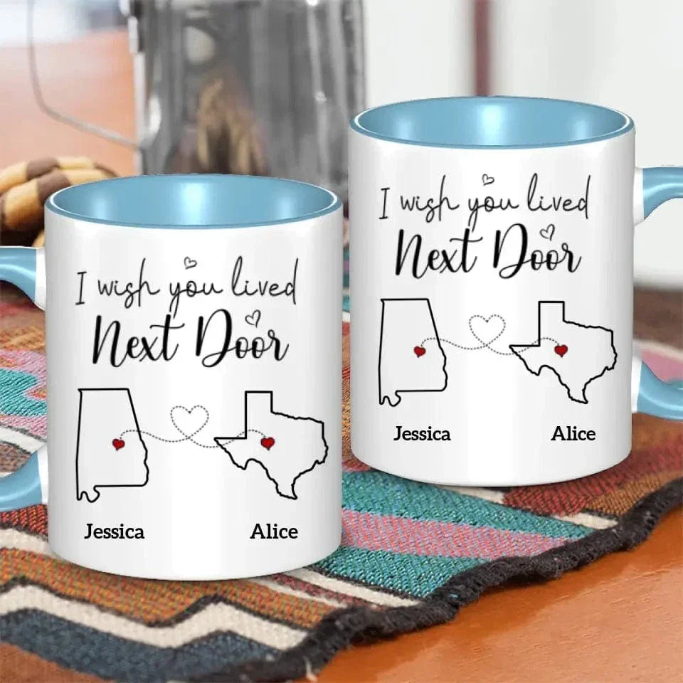 Bestie Personalized Custom Accent Mug - Gift For Best Friends, BFF, Sisters - Joliny