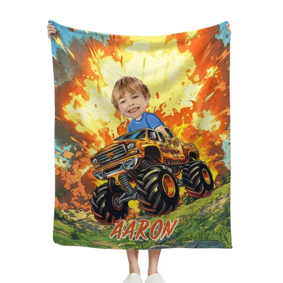 Big Bang - Personalised Photo Truck Blankets - Gifts for Child - Joliny