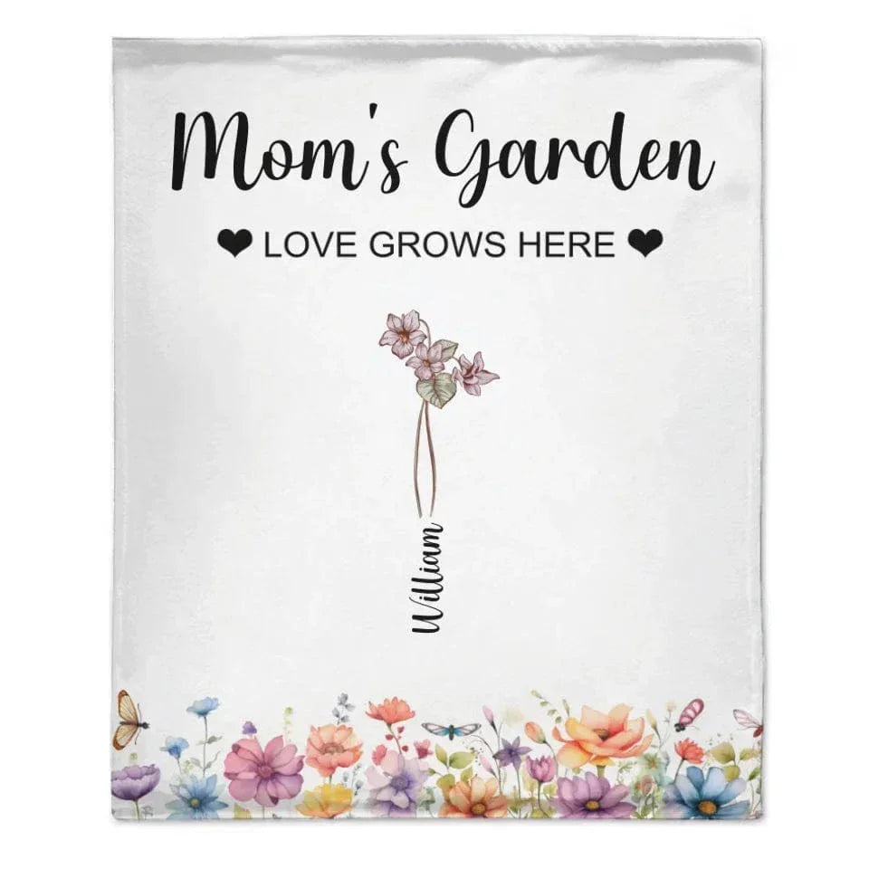 Birthday Flower Custom Blanket - Personalised Family Name And Birthday Flowers Blanket - A Gift For Family,Mom - Joliny