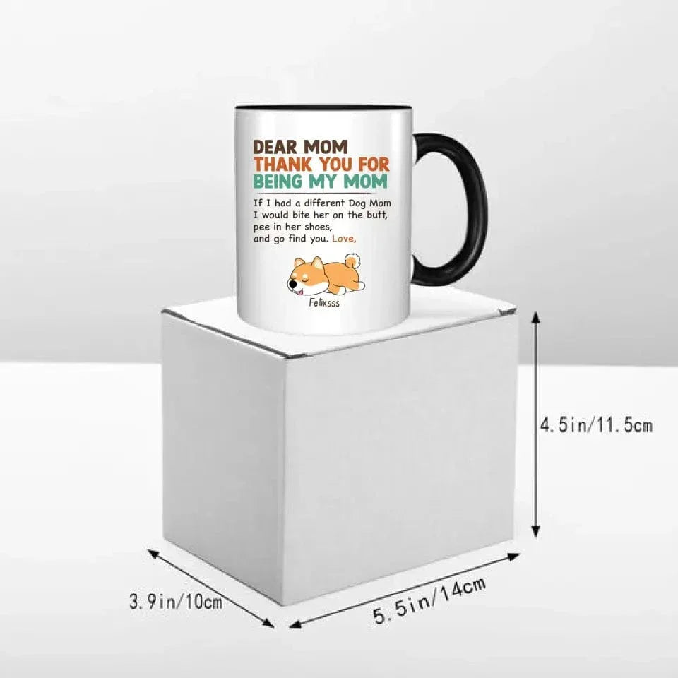 Bite On Butt, Personalized Custom Photo Ceramic Mug- Gift For Dog Lovers - Joliny