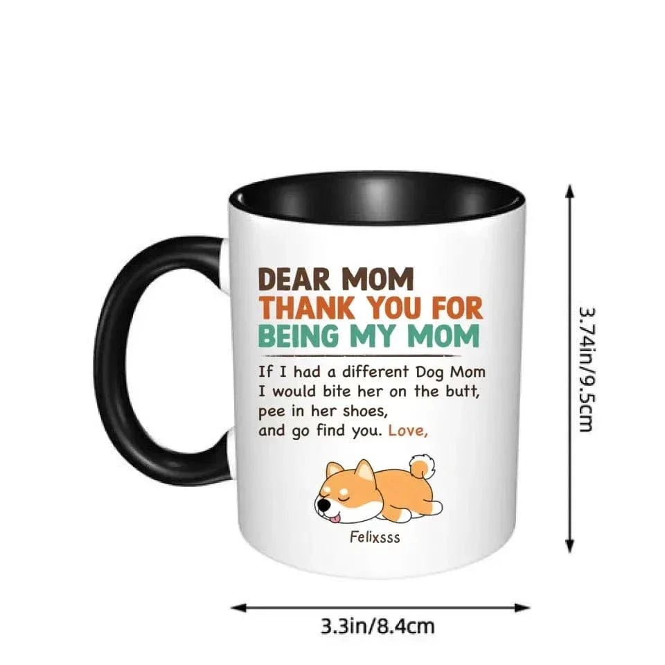 Bite On Butt, Personalized Custom Photo Ceramic Mug- Gift For Dog Lovers - Joliny