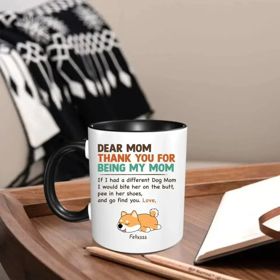 Bite On Butt, Personalized Custom Photo Ceramic Mug- Gift For Dog Lovers - Joliny