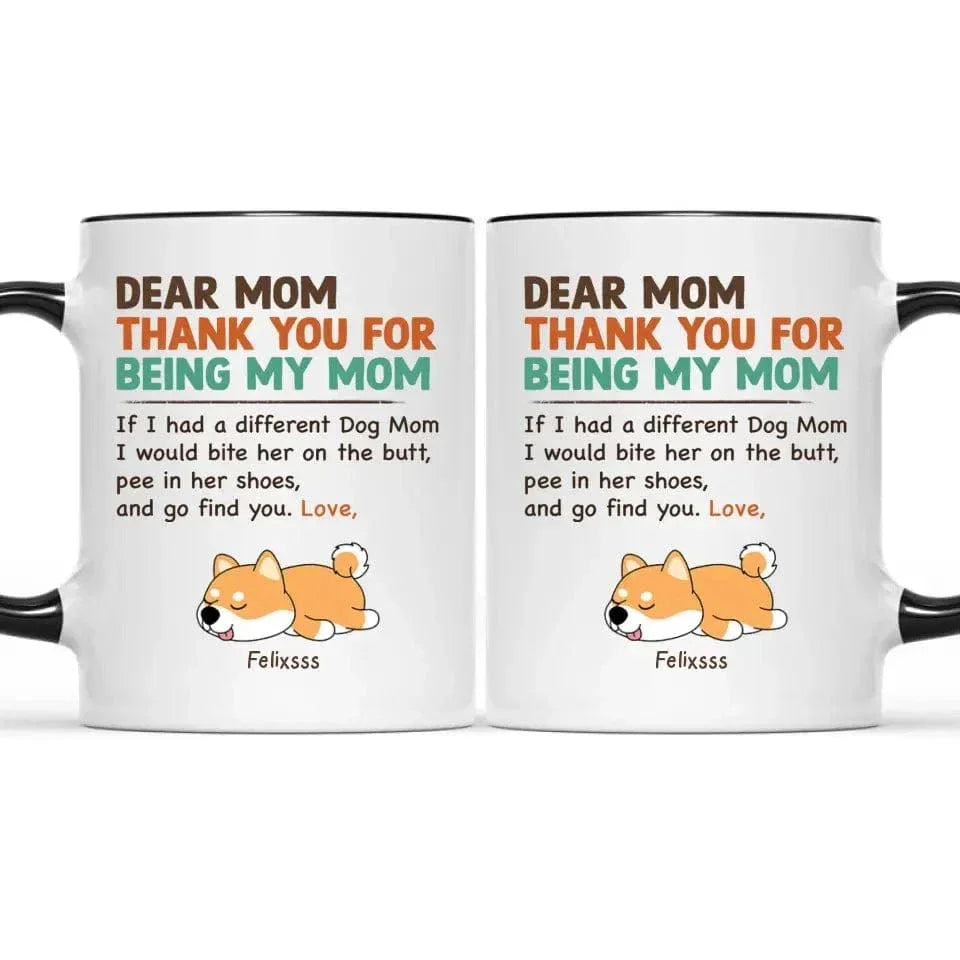 Bite On Butt, Personalized Custom Photo Ceramic Mug- Gift For Dog Lovers - Joliny