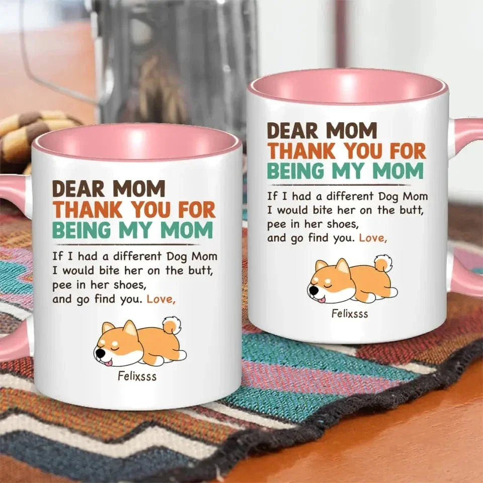 Bite On Butt, Personalized Custom Photo Ceramic Mug- Gift For Dog Lovers - Joliny
