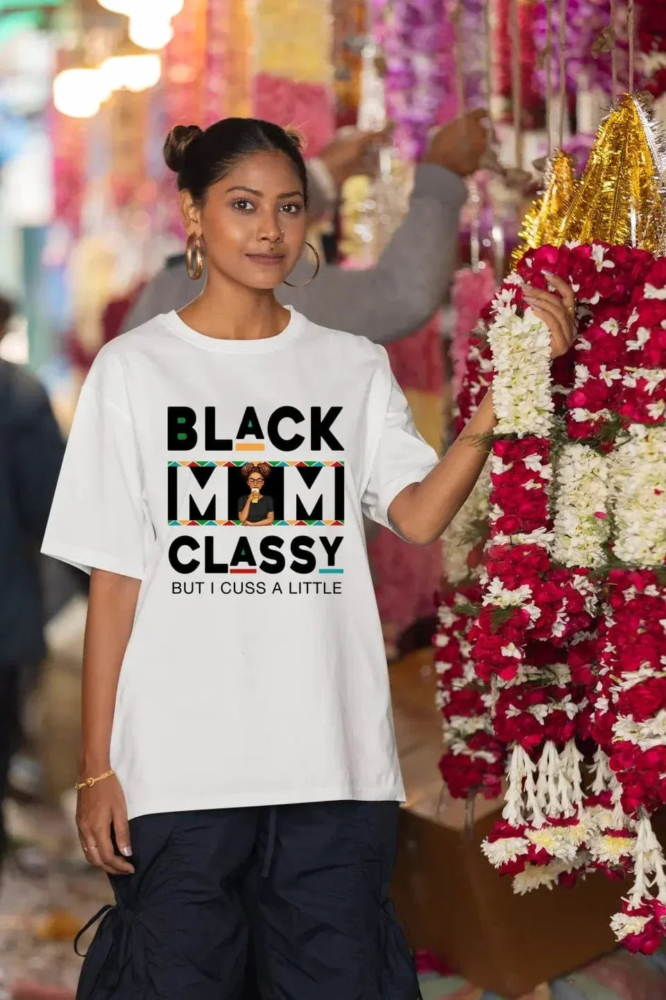 Black Mom Classy - Gift For Mother - Personalized T Shirt - Joliny