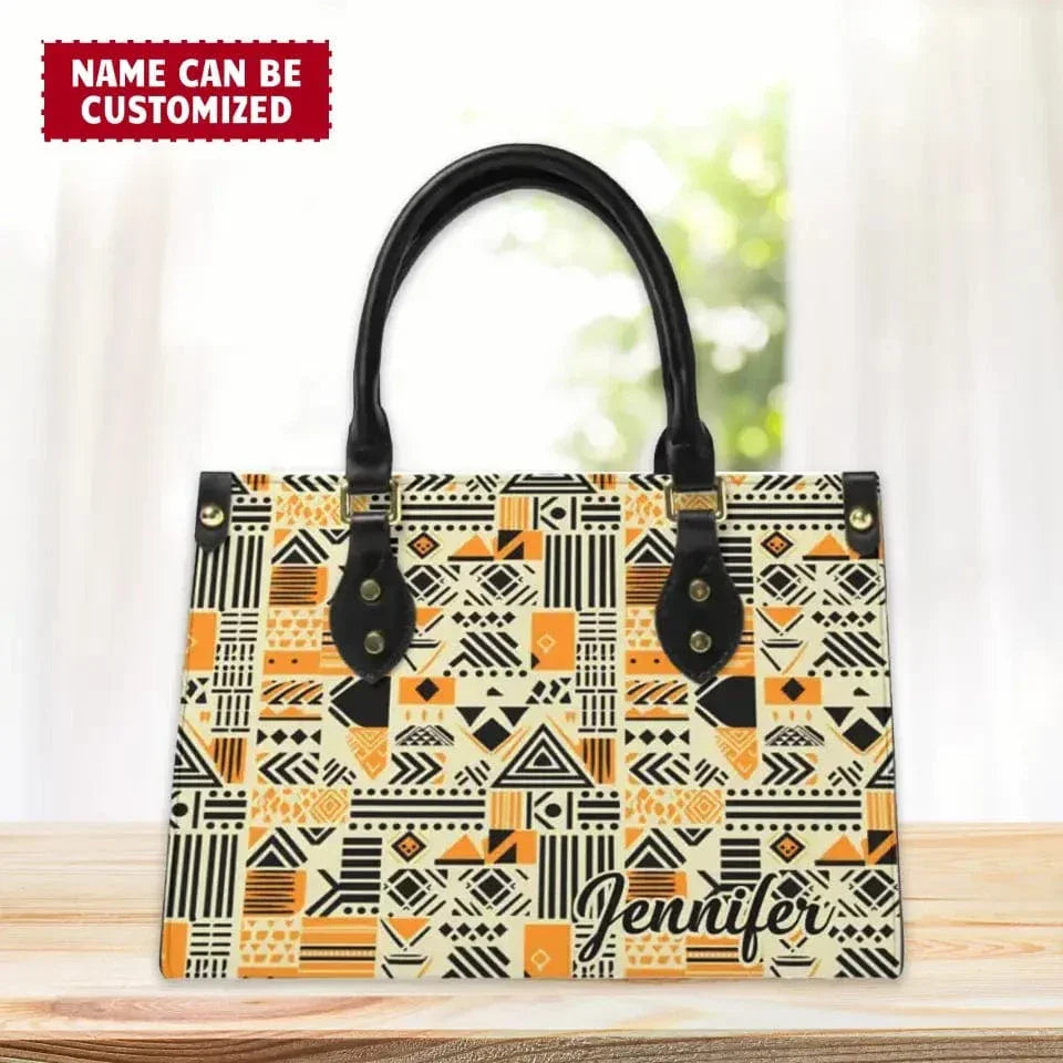 Black Origin Art - Personalized Leather Bag - Joliny