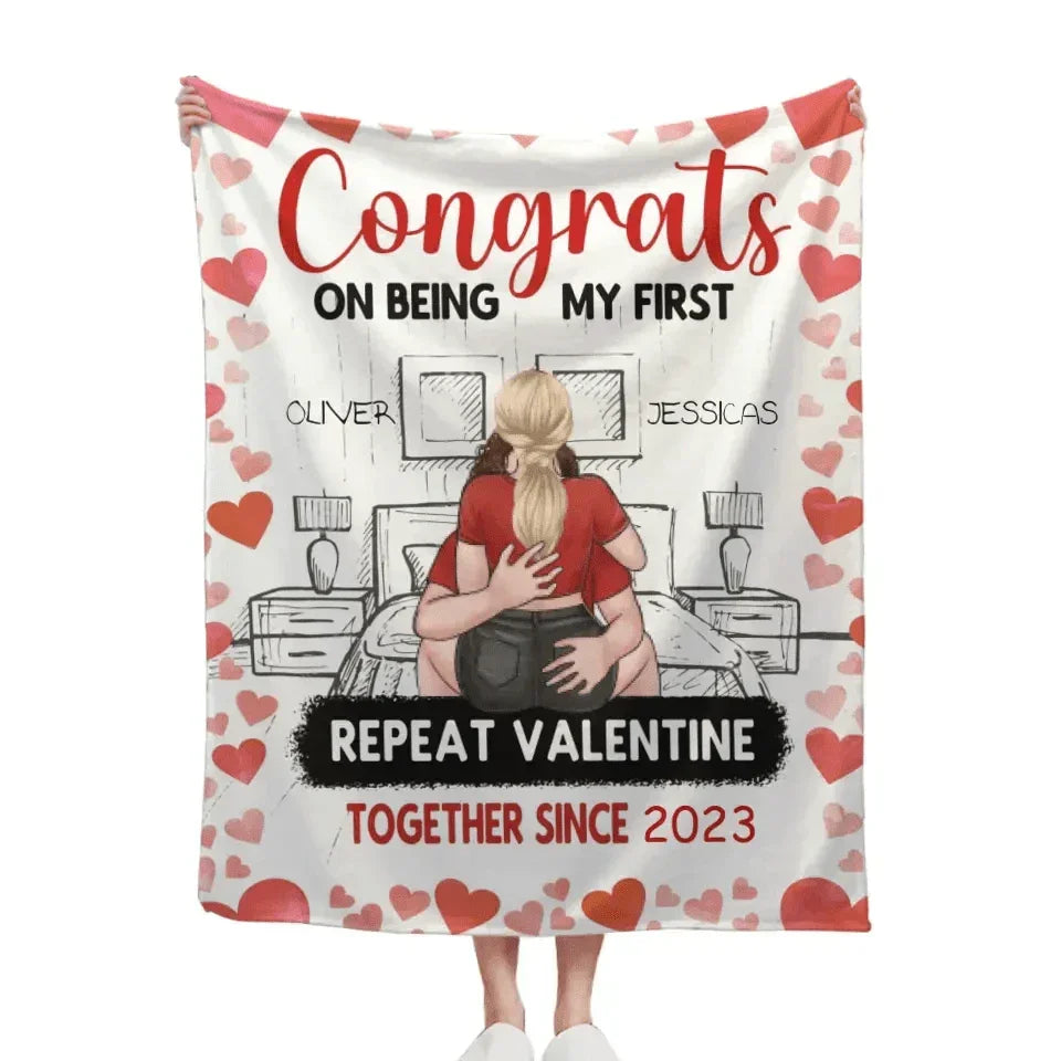 Couple Personalized Custom Canvas Wall Art / Blanket- Gift For Husband Wife, Anniversary - Joliny