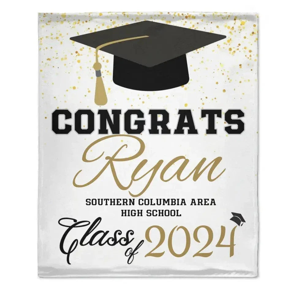 Personalized 2024 high school graduation blanket - Joliny
