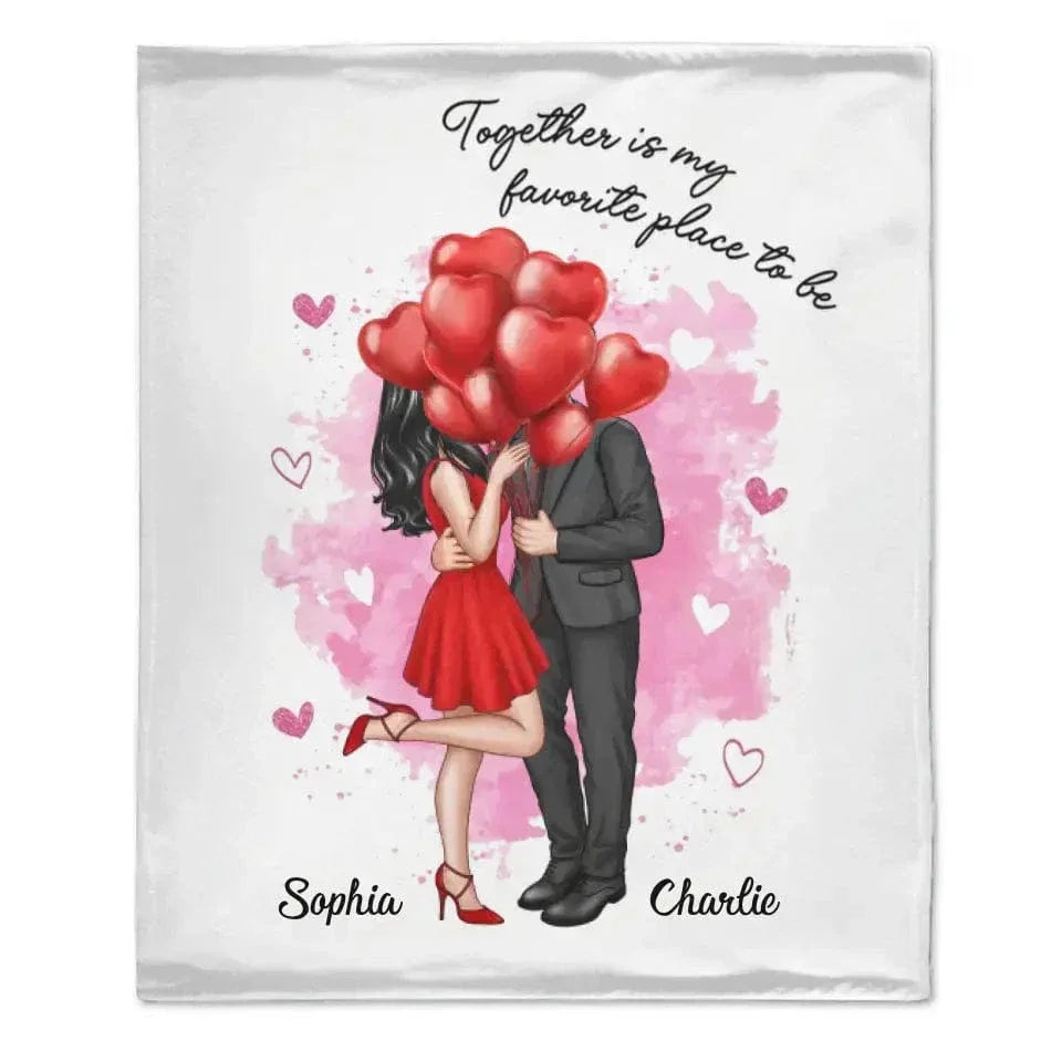 Valentine‘s Gift Personalized Canvas Wall Art / Blanket - You Will Forever Be My Always Couple - Joliny
