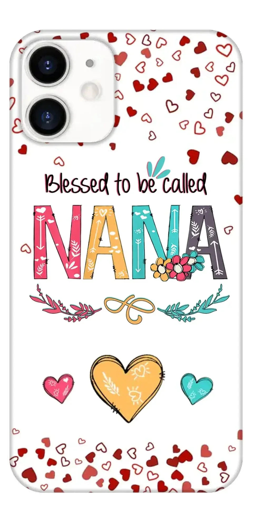 Blessed to be called Nana, Mommy, Auntie Heart Kids Personalized Phone Case - Joliny