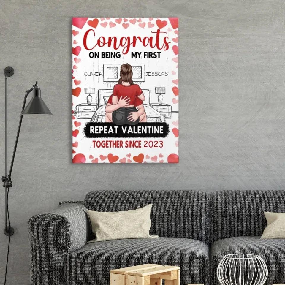 Couple Personalized Custom Canvas Wall Art / Blanket- Gift For Husband Wife, Anniversary - Joliny
