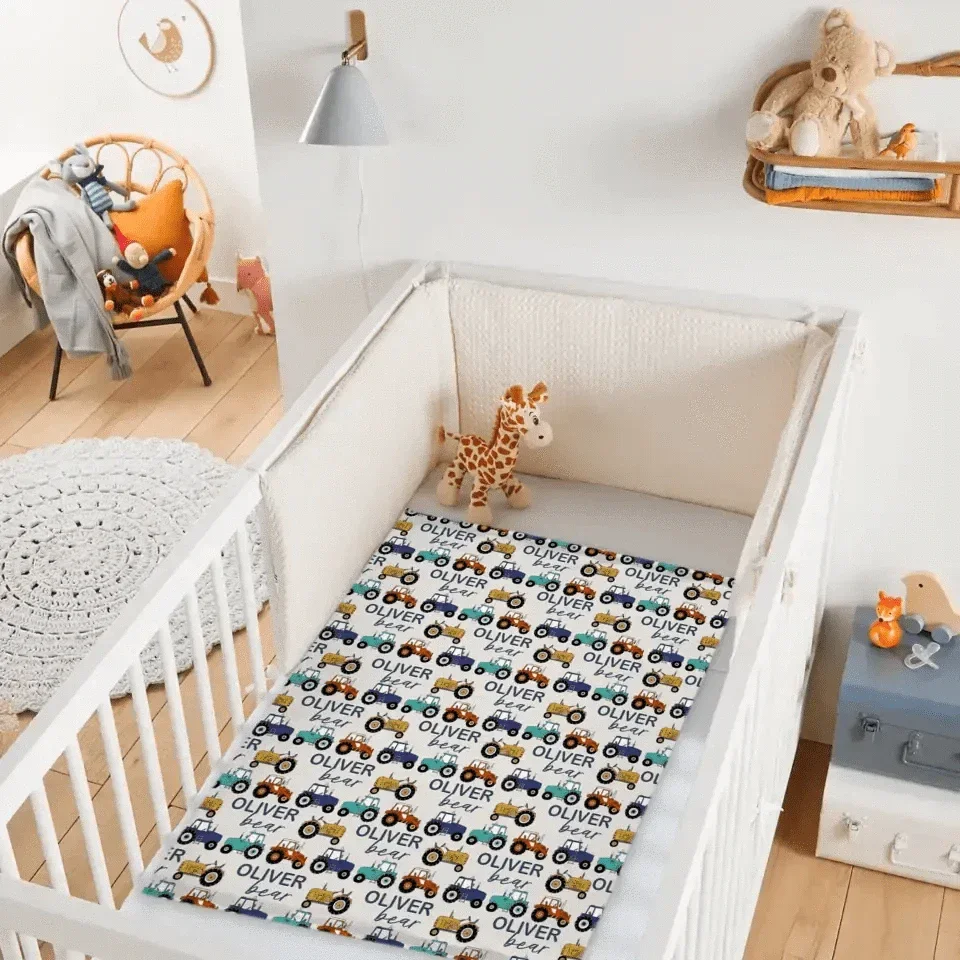 Cartoon Small Tractor Personalized Kid's Blanket - Joliny