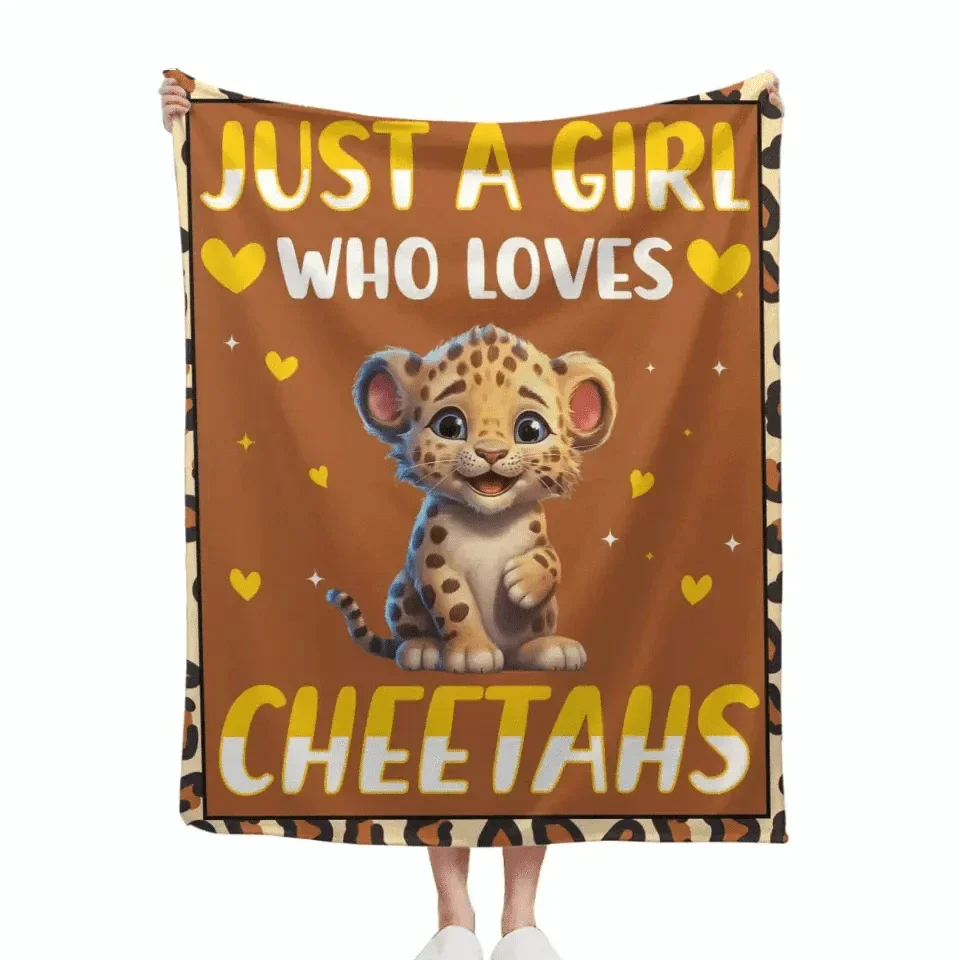 Cheetah Animal Blanket Women Gift Just for a Girl Who Loves Cheetahs - Joliny