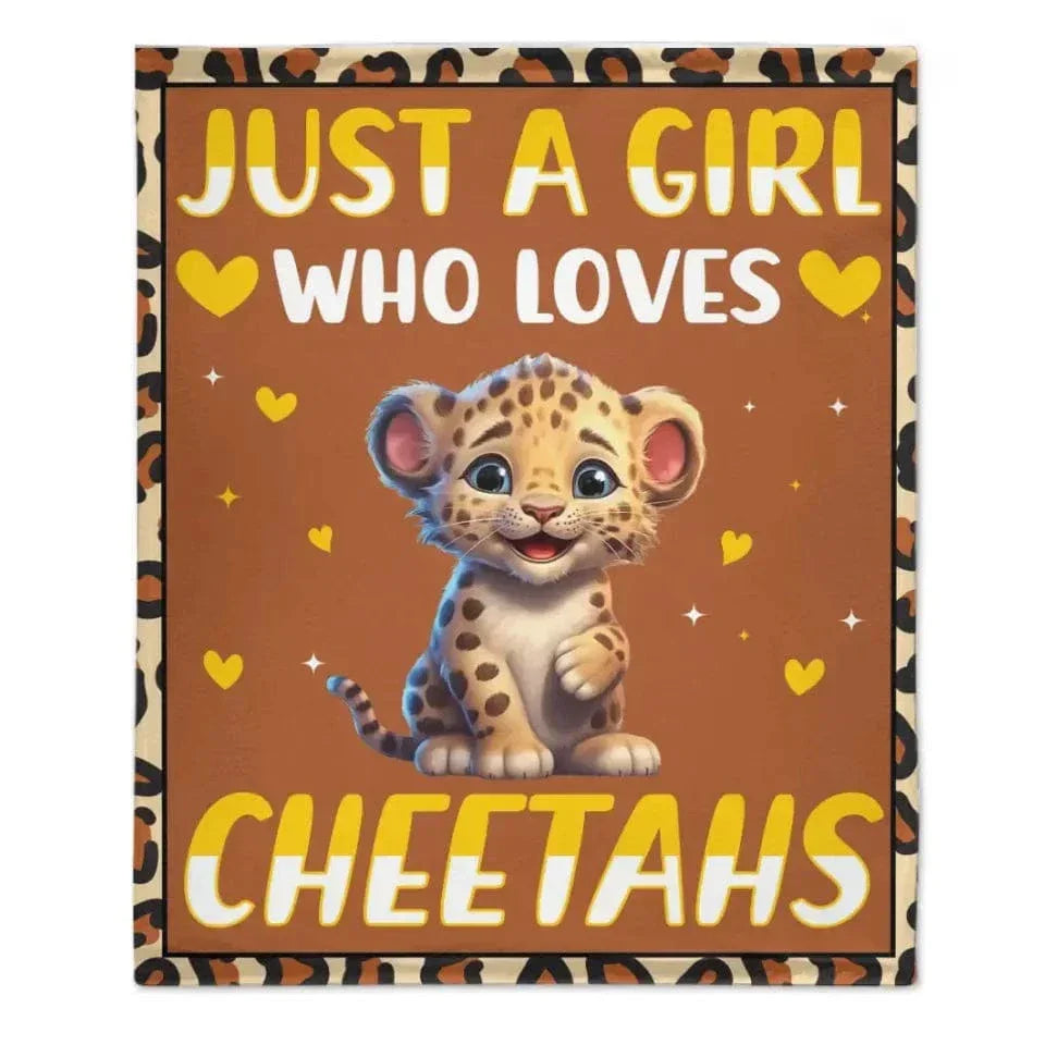 Cheetah Animal Blanket Women Gift Just for a Girl Who Loves Cheetahs - Joliny