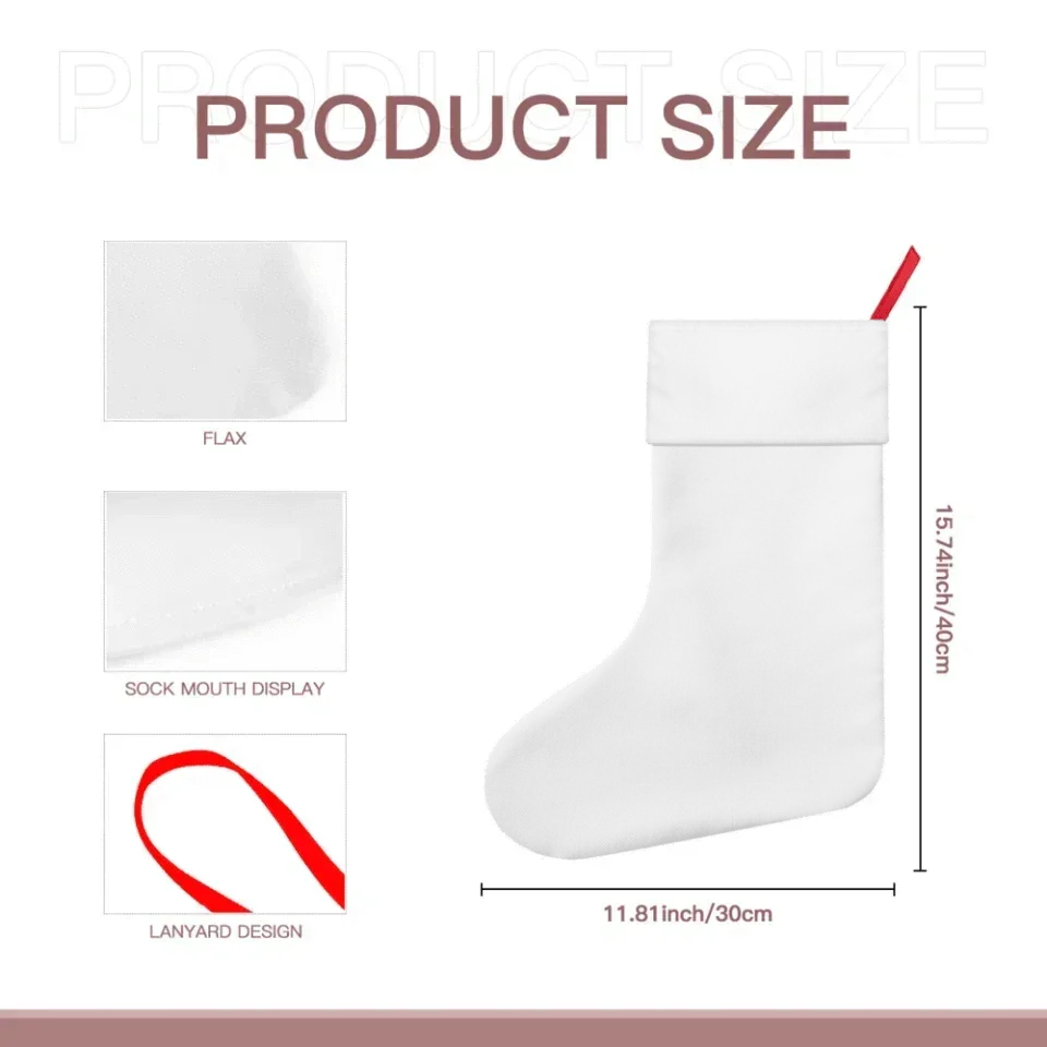 Christmas Classic Cartoon Picture Customized Stockings - Personalized Name Christmas Gift Linen Socks - Christmas Gift For Family,Child,Party - Joliny