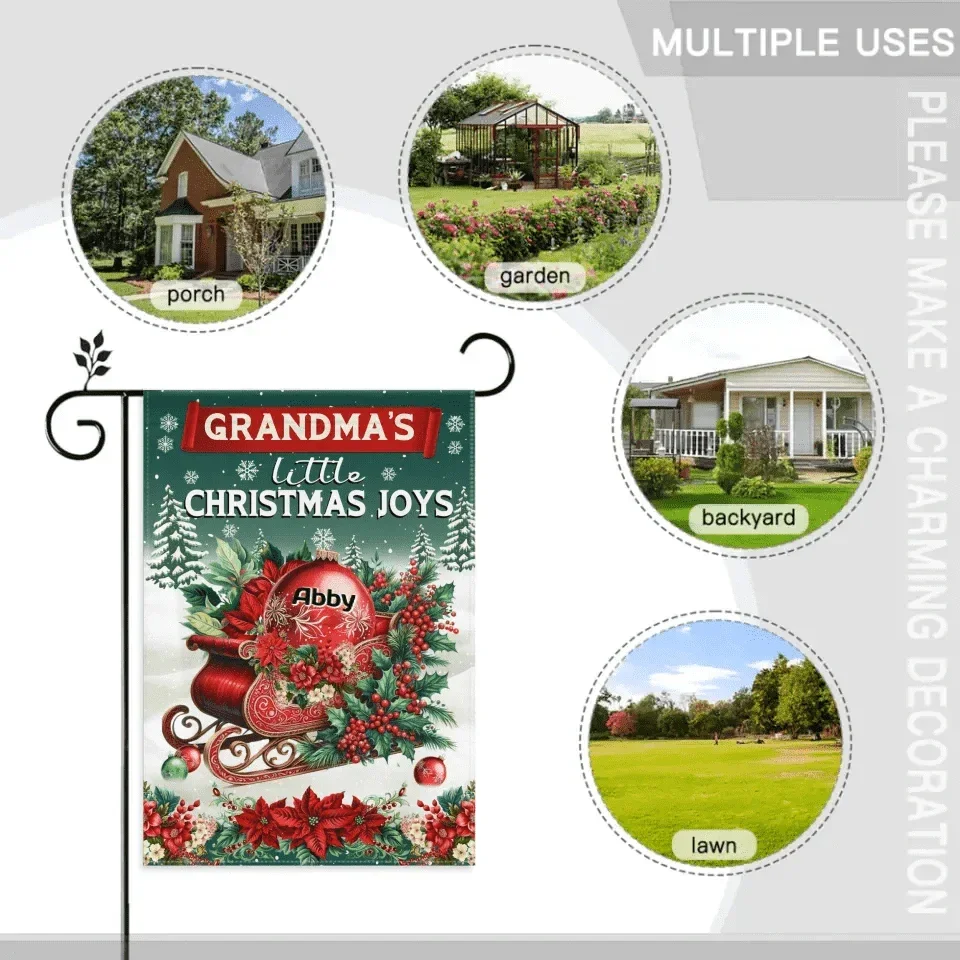 Christmas Customized Decorations - Personalized Nickname and Name Garden Decoration Christmas Flags - Christmas Gift For Family - Joliny