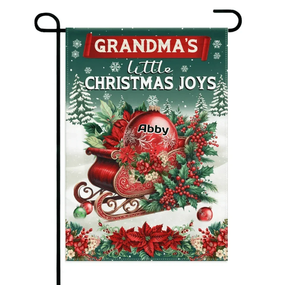 Christmas Customized Decorations - Personalized Nickname and Name Garden Decoration Christmas Flags - Christmas Gift For Family - Joliny