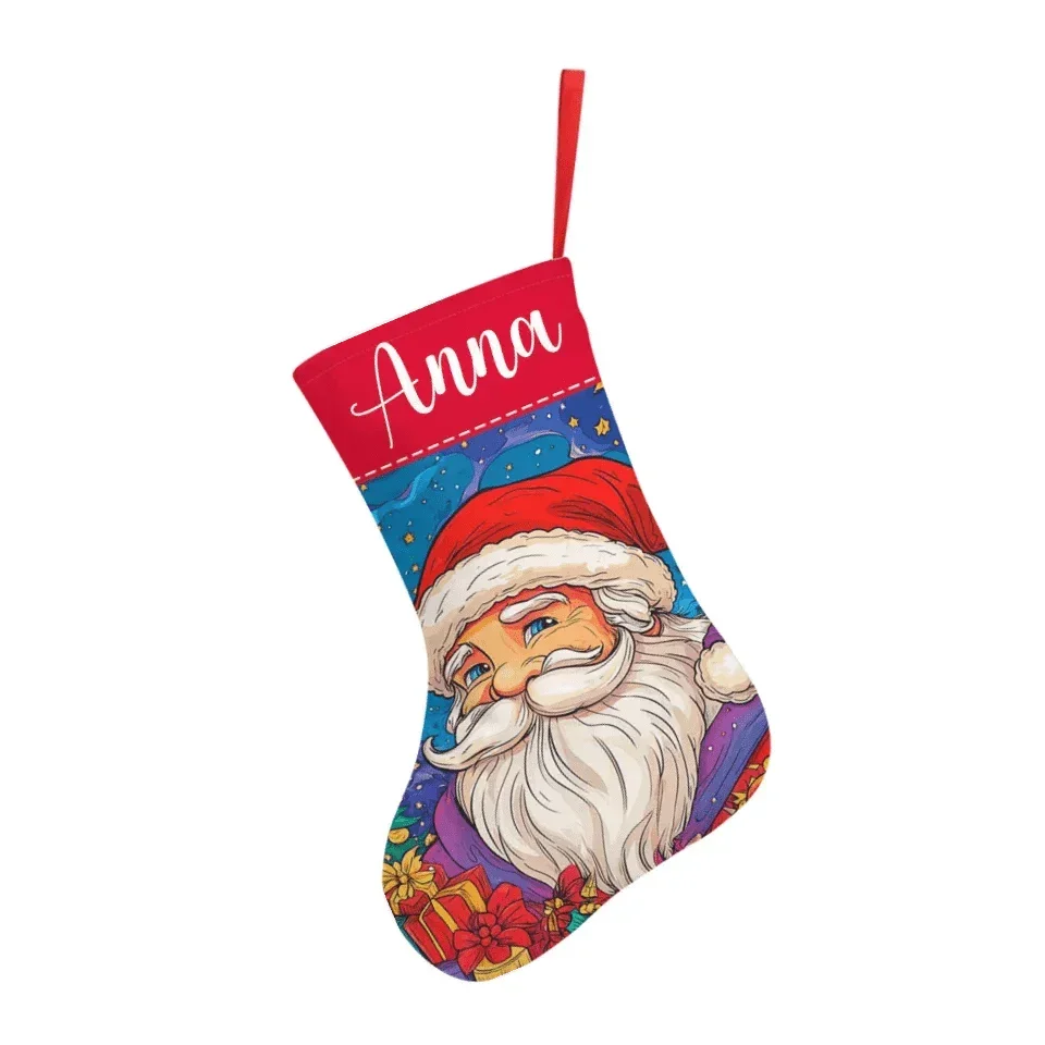 Christmas Themed Ambiance Customized Gift Stockings - Personalized Christmas Patterns and Name Stockings - Christmas Gift For Family - Joliny
