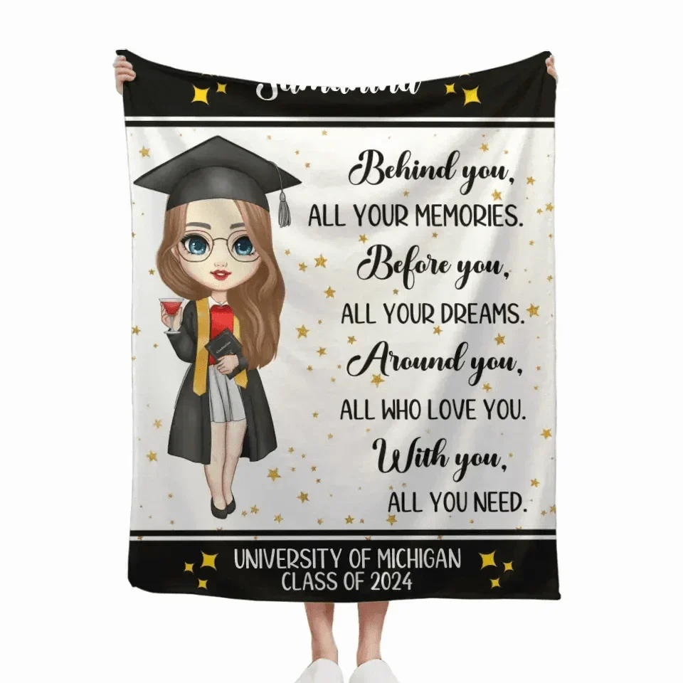 Class of 2024 Graduation Custom Blanket-Graduation Gift - Joliny