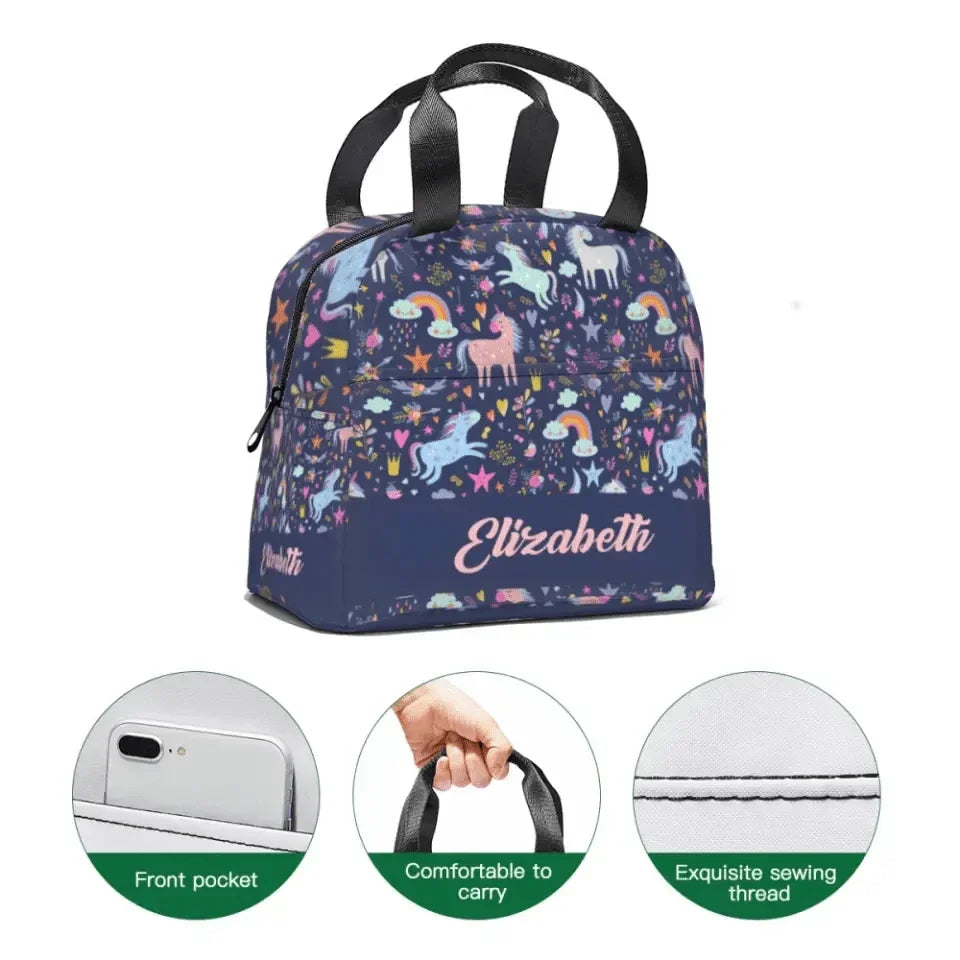 Clouds Raindrops Rainbows Stars Unicorns Name Customized Backpacks Children'S School Season Gifts - Joliny