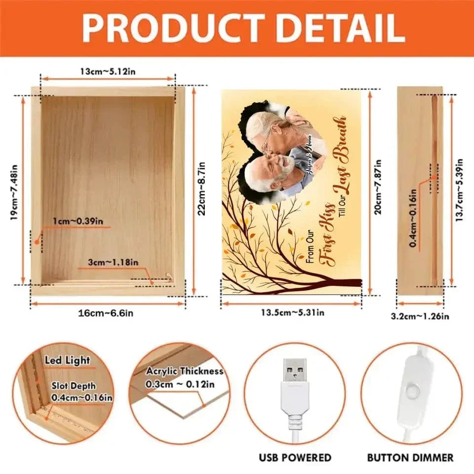 Couple Gift Frame Box - Our First Kiss Picture - Joliny