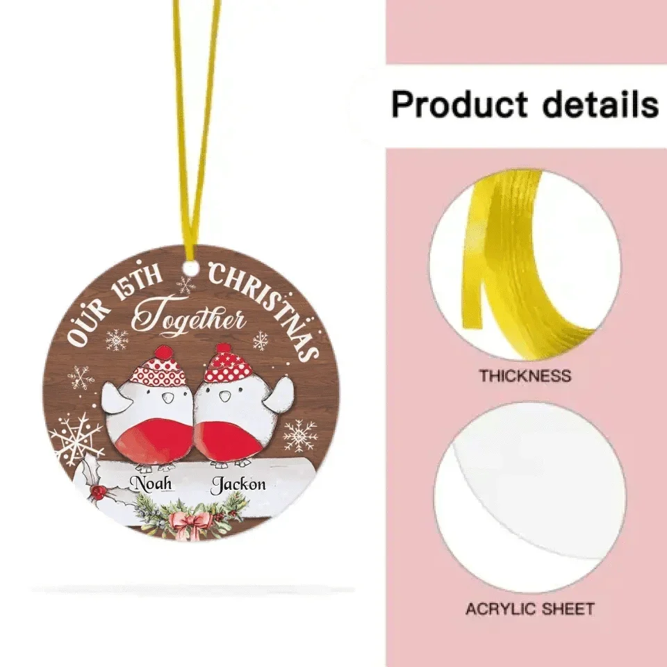 Couple - Our Christmas Together Custom Acrylic Ornament - Joliny