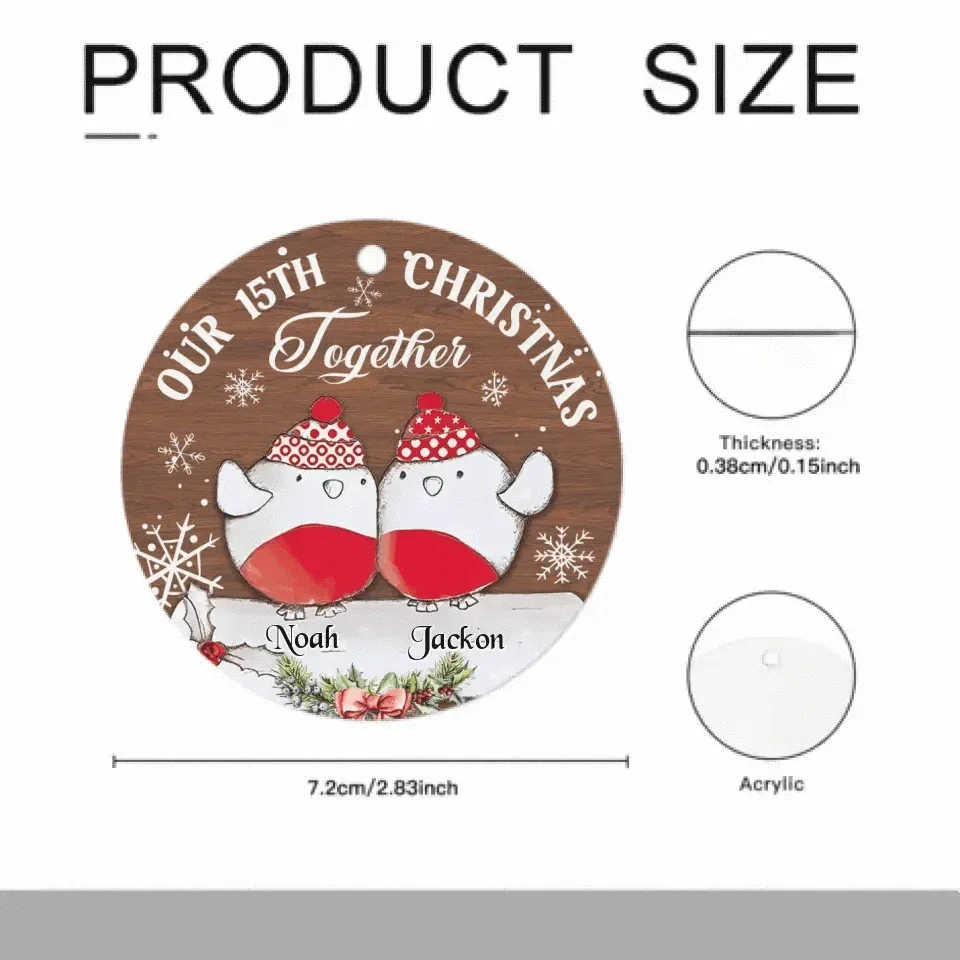 Couple - Our Christmas Together Custom Acrylic Ornament - Joliny