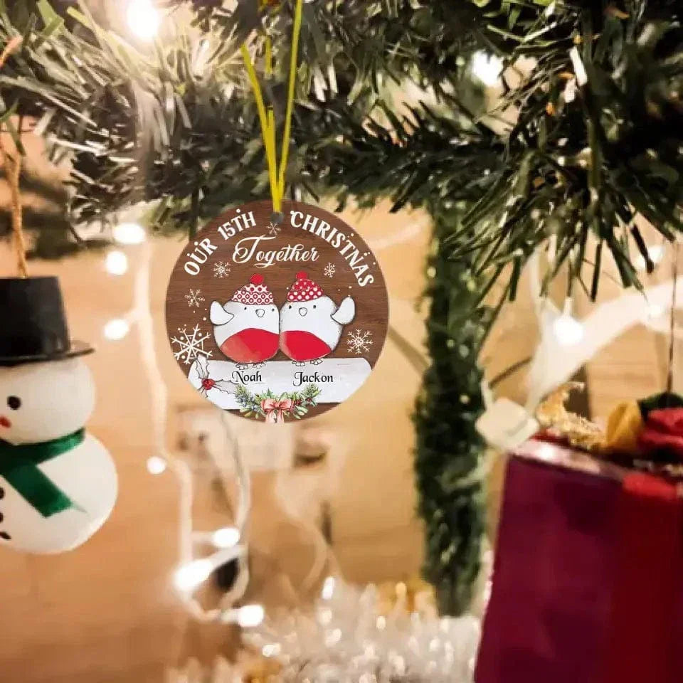 Couple - Our Christmas Together Custom Acrylic Ornament - Joliny