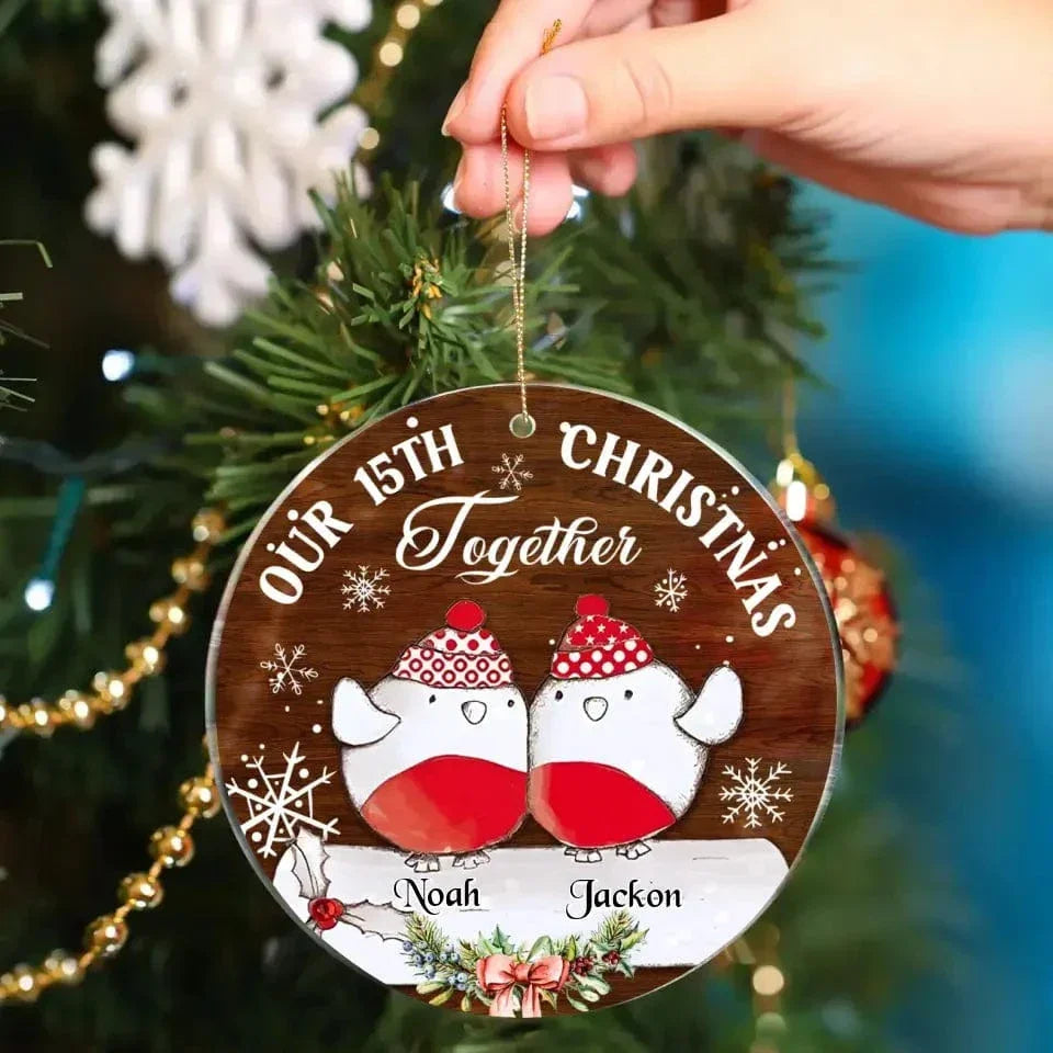Couple - Our Christmas Together Custom Acrylic Ornament - Joliny