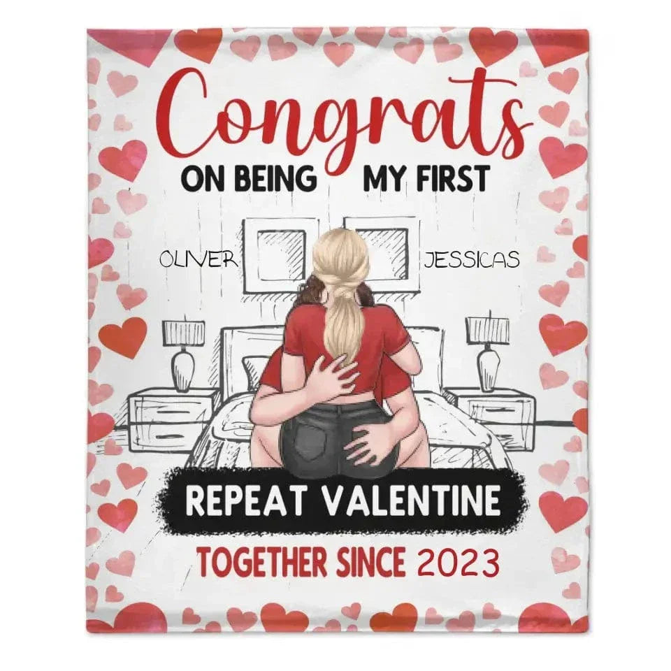 Couple Personalized Custom Canvas Wall Art / Blanket- Gift For Husband Wife, Anniversary - Joliny