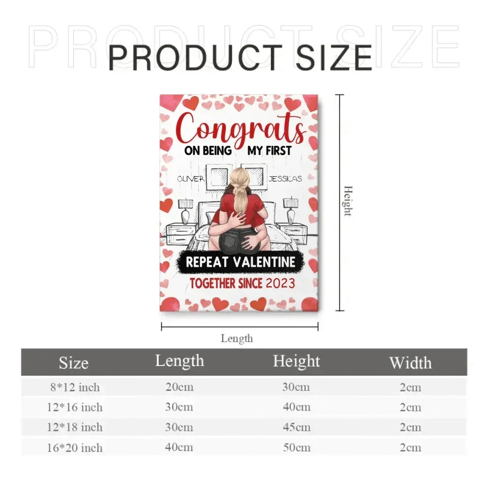 Couple Personalized Custom Canvas Wall Art / Blanket- Gift For Husband Wife, Anniversary - Joliny
