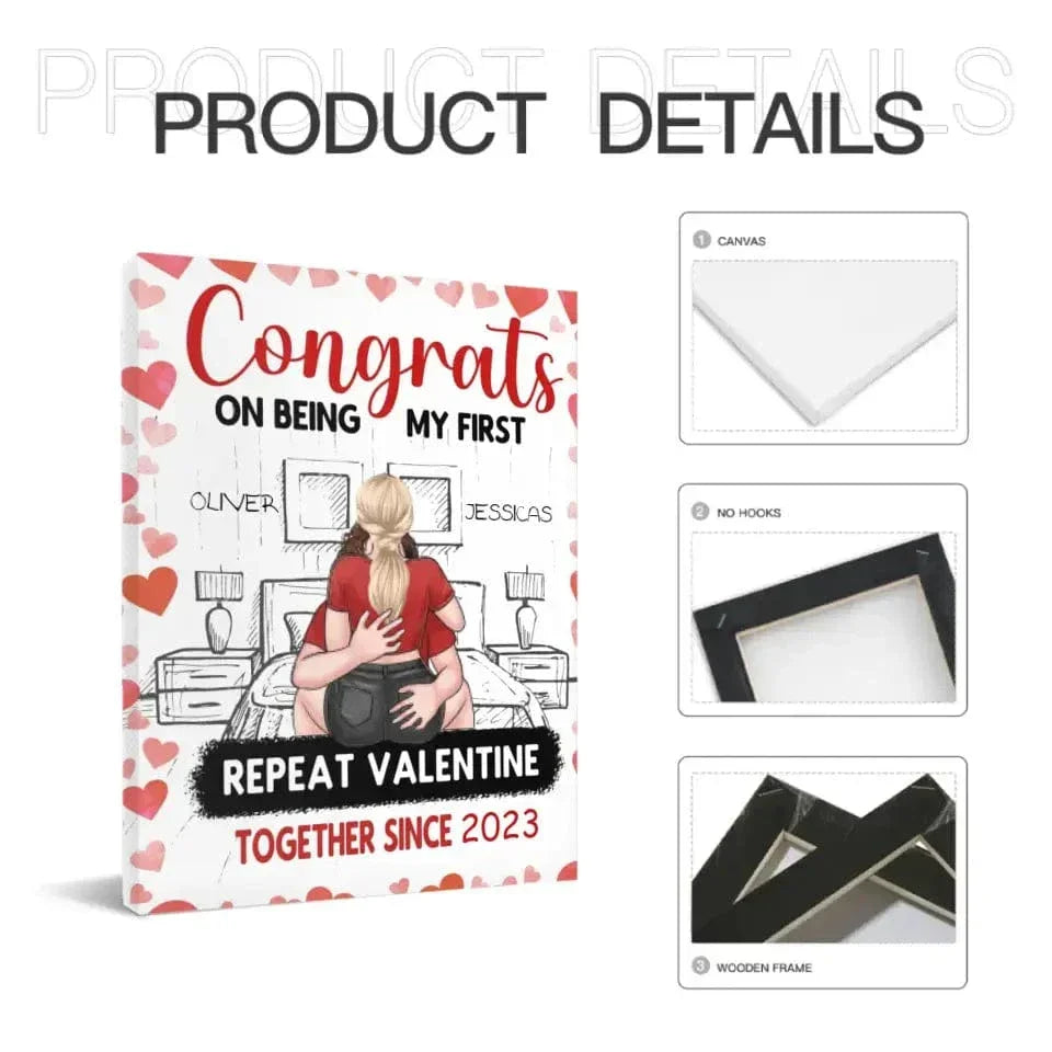 Couple Personalized Custom Canvas Wall Art / Blanket- Gift For Husband Wife, Anniversary - Joliny