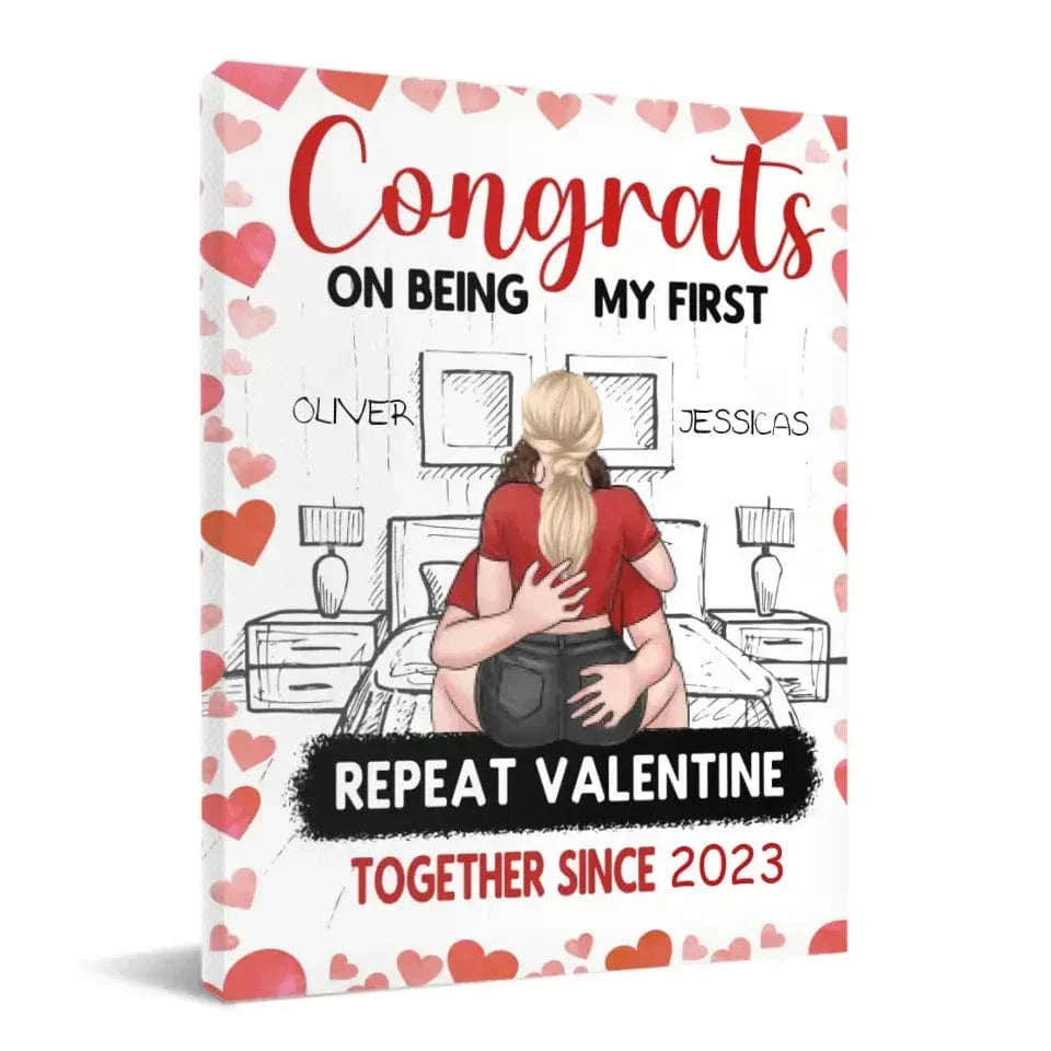 Couple Personalized Custom Canvas Wall Art / Blanket- Gift For Husband Wife, Anniversary - Joliny