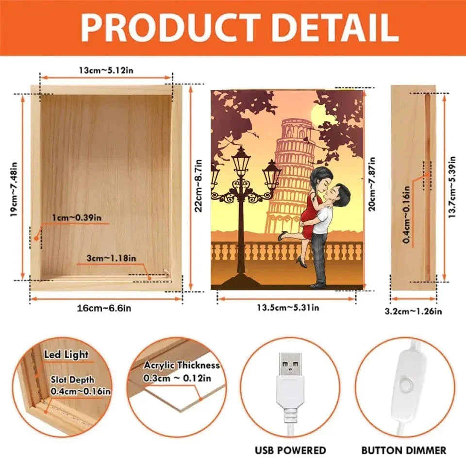 Couple Personalized Custom Frame Box - Just Want To Be Your Last Everything - Joliny