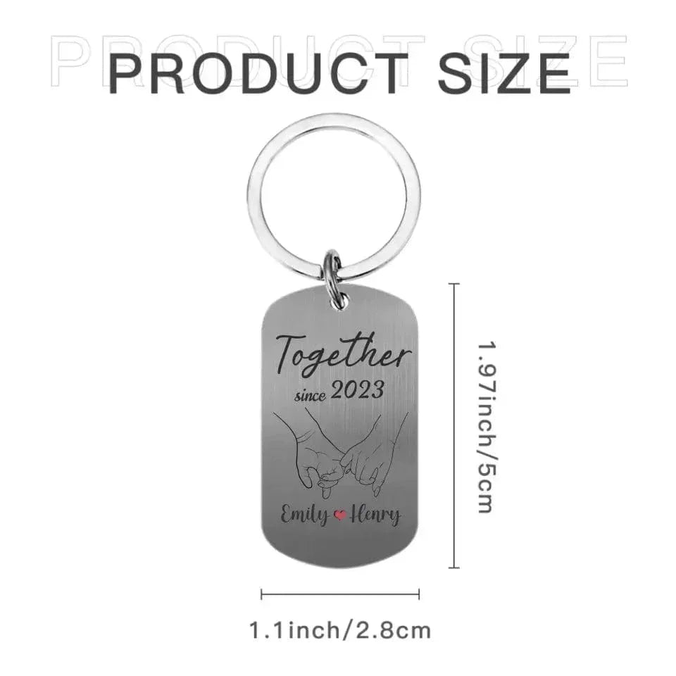 Couple Personalized Custom Keychain - All I See Is You - Joliny